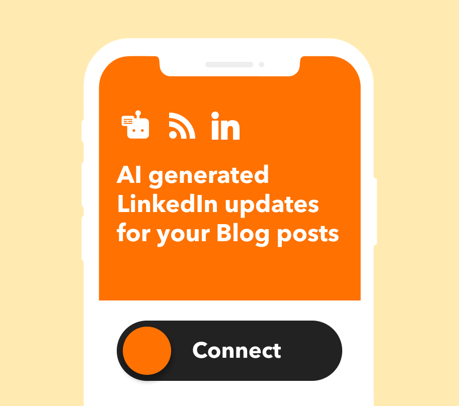 iPhone: AI generated LinkedIn updates for your Blog posts